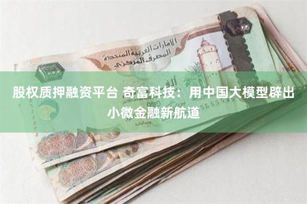 股权质押融资平台 奇富科技：用中国大模型辟出小微金融新航道