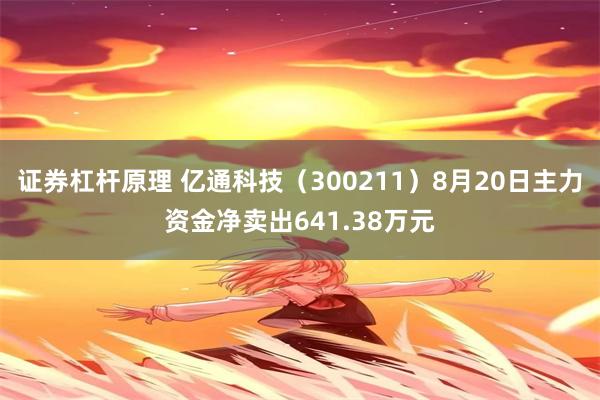 证券杠杆原理 亿通科技（300211）8月20日主力资金净卖出641.38万元