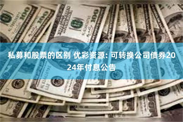 私募和股票的区别 优彩资源: 可转换公司债券2024年付息公告