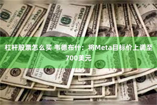 杠杆股票怎么买 韦德布什：将Meta目标价上调至700美元