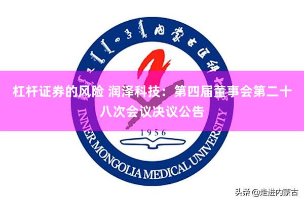 杠杆证券的风险 润泽科技：第四届董事会第二十八次会议决议公告