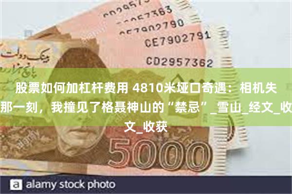 股票如何加杠杆费用 4810米垭口奇遇：相机失灵那一刻，我撞见了格聂神山的“禁忌”_雪山_经文_收获